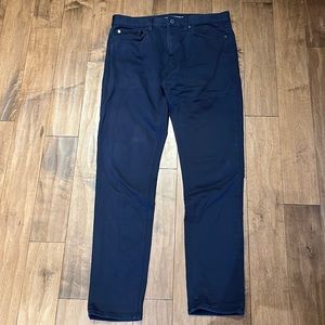 Banana Republic Mens Traveler Athletic Tapered Fit Pants, Navy Blue, Size 32x32